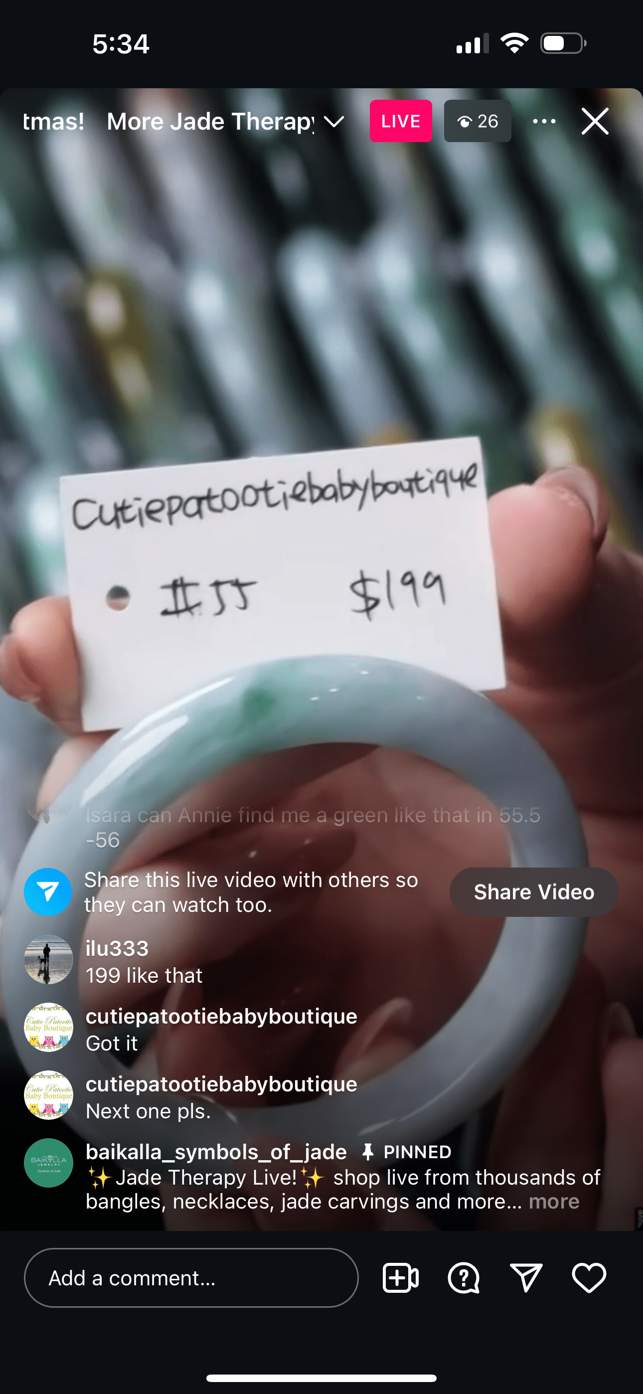 Baikalla IG Live "Natural Light Green Jadeite Jade Bangle Bracelet " (Live Pick) (12/16/24)