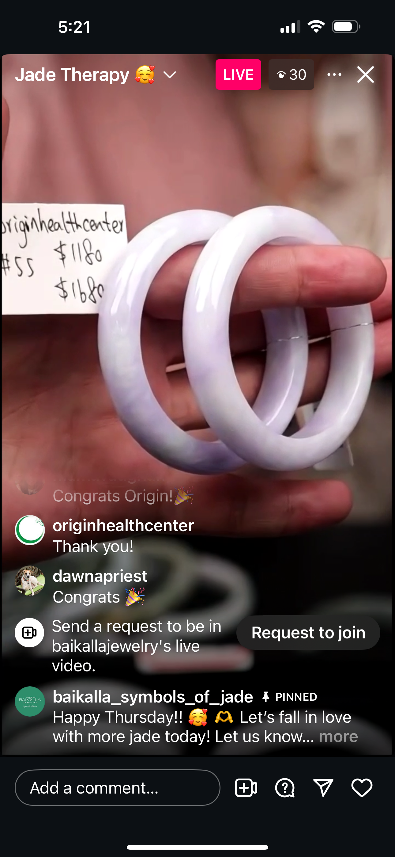 Live "Natural "Vixen" Intense Purple Jadeite Jade Bangle" (06/05/25)