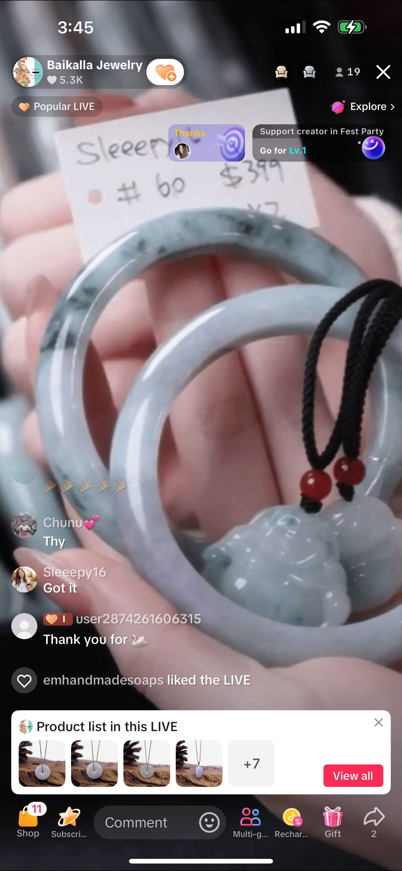 Baikalla IG Live "(Sleepy16) Natural Jadeite Jade Bangle" (Live Pick) (12/18/24)