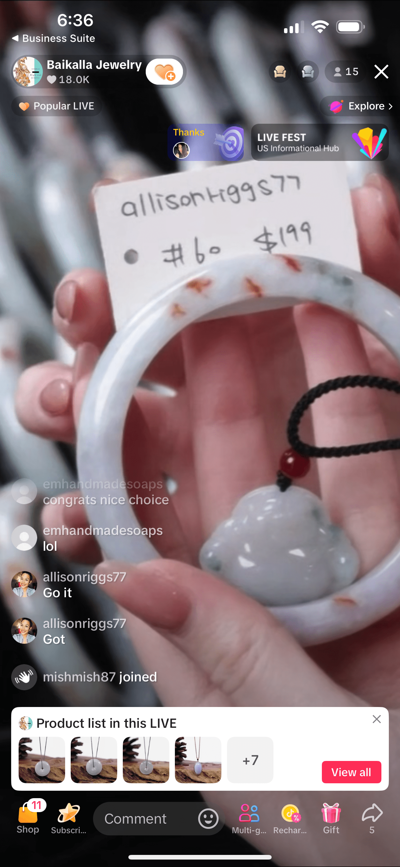 Baikalla IG Live "Natural Jadeite Jade Bangle" (Live Pick) (12/19/24)