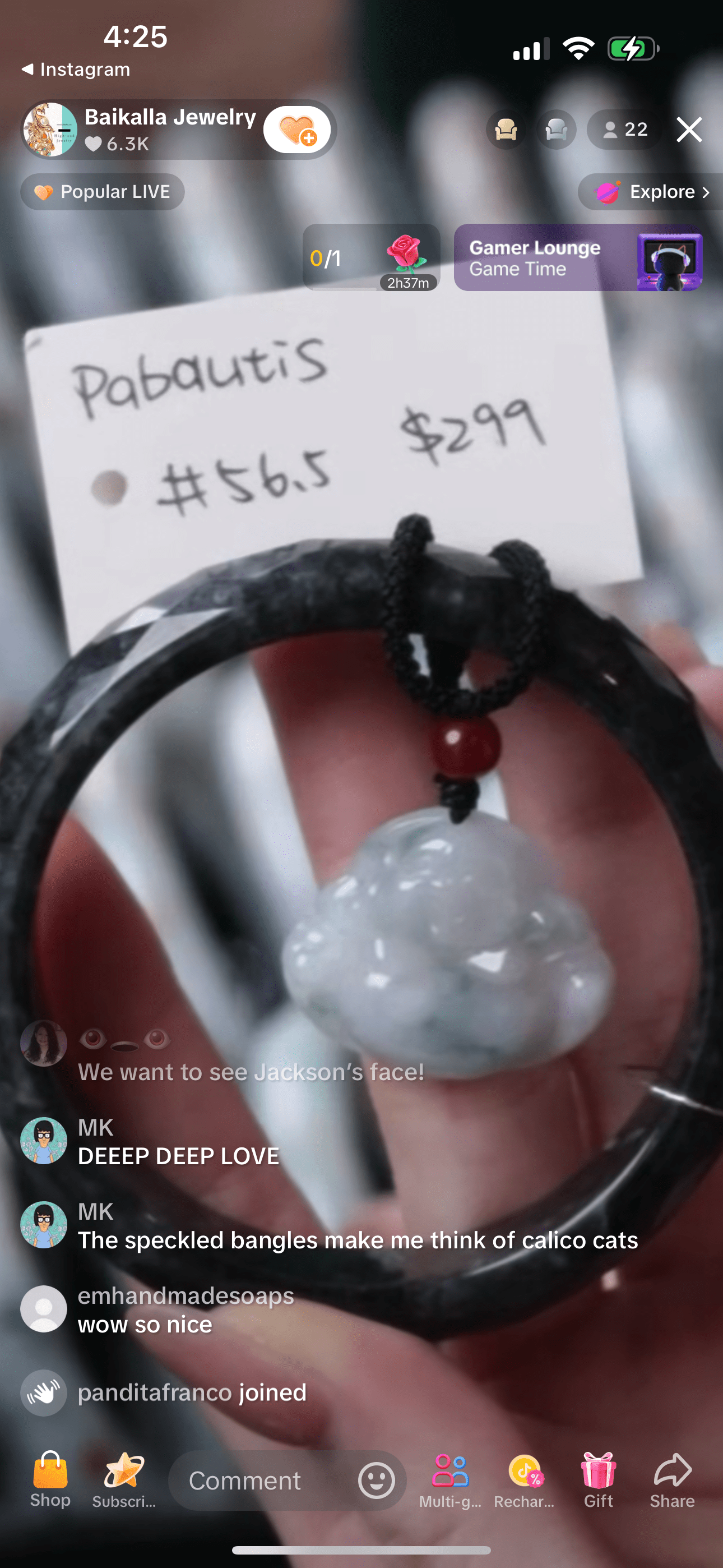 Baikalla IG Live "Natural WuJi Jadeite Jade Bangle" (Live Pick) (12/21/24)