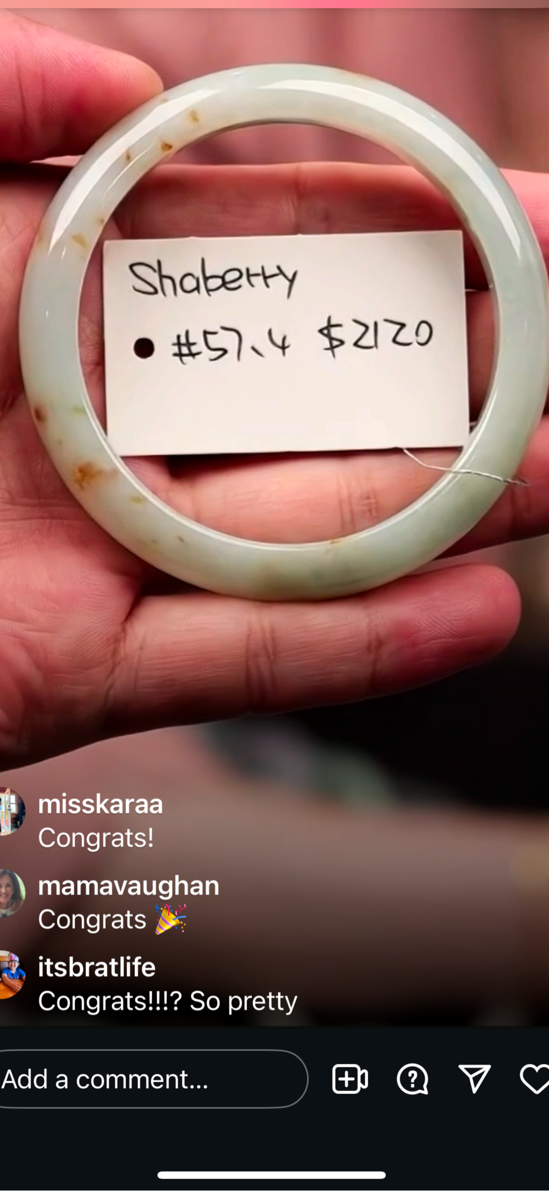 Live "Natural Light Green SaJin Jadeite Jade Bangle" (06/17/25)