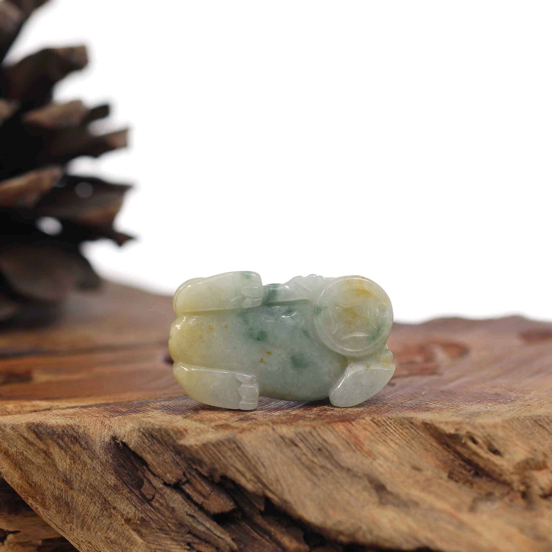 Baikalla Jewelry genuine jadeite carving Baikalla™ Pi Xiu Genuine Burmese Translucent Jadeite Jade PiXiu Pendant Necklace (FengShui Lucky)