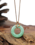 Baikalla Jewelry 18k Gold Jadeite Necklace Pendant Only Baikalla™ "Good Luck Birdie" 18k Rose Gold Genuine Burmese Jadeite Lucky Kou Kou Pendant Necklace With Ruby