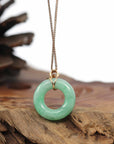 Baikalla Jewelry 18k Gold Jadeite Necklace Baikalla™ "Good Luck Birdie" 18k Rose Gold Genuine Burmese Jadeite Lucky Kou Kou Pendant Necklace With Ruby