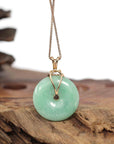 Baikalla Jewelry God Jadeite Necklace 18k Rose Gold Genuine Jadeite Constellation (Leo) Necklace Pendant