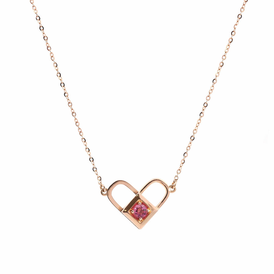 Baikalla Jewelry Gemstone Pendant Necklace Baikalla "6 in 1" 18K Rose Gold Baby Pink Tourmaline & Diamond Love-Locket Necklace