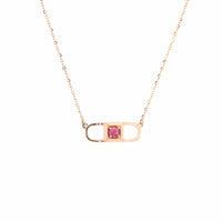 Baikalla Jewelry Gemstone Pendant Necklace Baikalla "6 in 1" 18K Rose Gold Baby Pink Tourmaline & Diamond Love-Locket Necklace