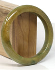Baikalla Jewelry Jadeite Jade Bangle Bracelet Baikalla "Half Round" Green and Red Jadeite Jade Bangle Bracelet (61.1 mm) 