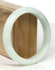 Baikalla Jewelry Jadeite Jade Bangle Bracelet Baikalla "Half Round" Light Green Jadeite Jade Bangle Bracelet (60.8mm) 