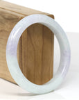 Baikalla Jewelry Jadeite Jade Bangle Bracelet Baikalla "Half Round" Lavender Jadeite Jade Bangle Bracelet (57.3mm) 
