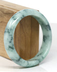 Baikalla Jewelry Jadeite Jade Bangle Bracelet Baikalla "Half Round" Blue-Green Jade Bangle Bracelet (58.36mm) 