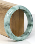 Baikalla Jewelry Jadeite Jade Bangle Bracelet Baikalla "Half Round" Blue-Green Jade Bangle Bracelet (58.36mm) 