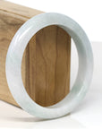 Baikalla Jewelry Jadeite Jade Bangle Bracelet Baikalla "Half Round" Blue-Green Jade Bangle Bracelet (59.09mm) 