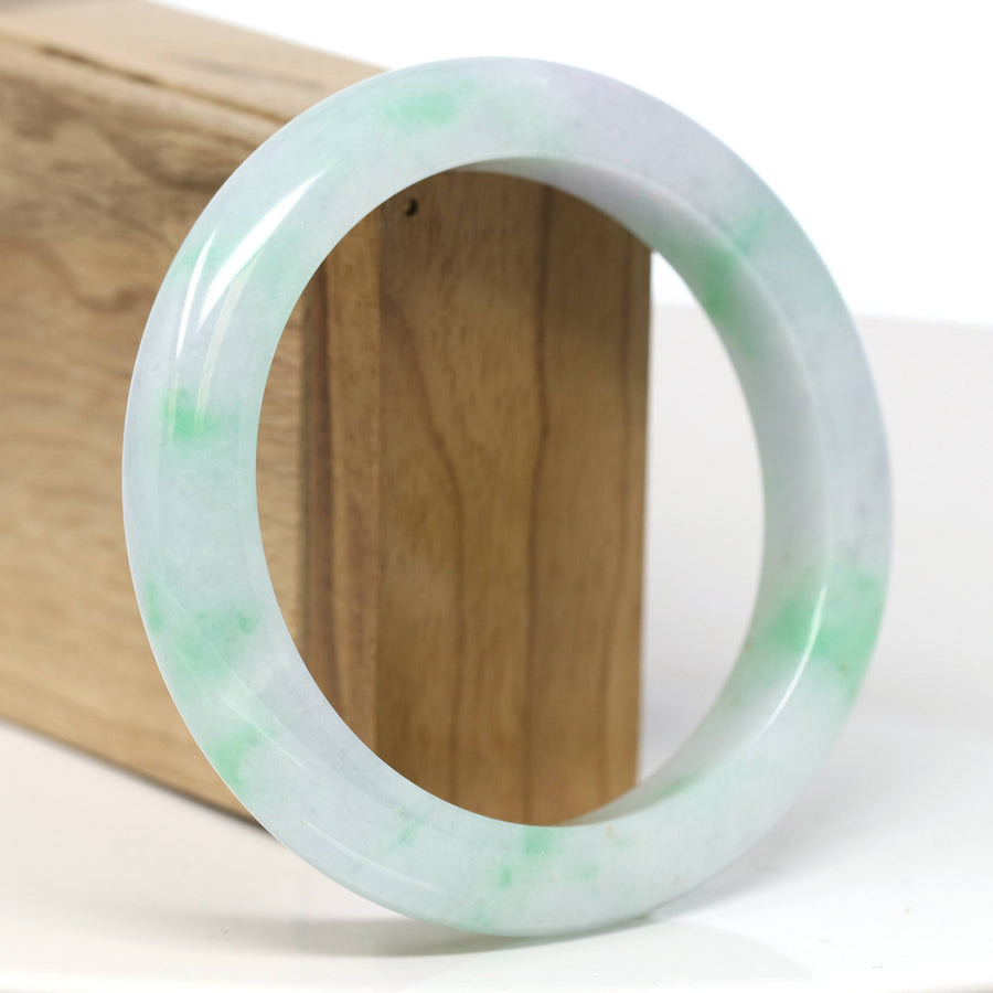 Baikalla Jewelry Jadeite Jade Bangle Bracelet Baikalla "Half Round" Green Jade Bangle Bracelet (61.25mm) #T534