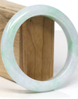 Baikalla Jewelry Jadeite Jade Bangle Bracelet Baikalla "Half Round" Green Jade Bangle Bracelet (61.25mm) 