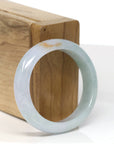 Baikalla Jewelry Jadeite Jade Bangle Bracelet Baikalla "Half Round" Oval Green Jade Bangle Bracelet (52.14mm) 