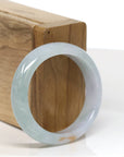 Baikalla Jewelry Jadeite Jade Bangle Bracelet Baikalla "Half Round" Oval Green Jade Bangle Bracelet (52.14mm) 