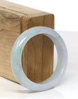 Baikalla Jewelry Jadeite Jade Bangle Bracelet Baikalla "Half Round" Oval Green Jade Bangle Bracelet (52.14mm) 