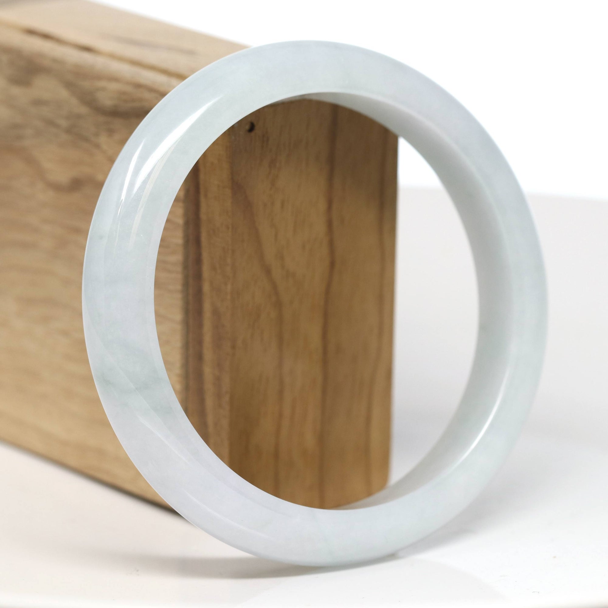 Baikalla Jewelry Jadeite Jade Bangle Bracelet Baikalla "Half Round" Jade Bangle Bracelet (62.74mm) #T537