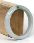 Baikalla Jewelry Jadeite Jade Bangle Bracelet Baikalla "Half Round" Blue-Green Jade Bangle Bracelet (58.78mm) 