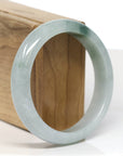 Baikalla Jewelry Jadeite Jade Bangle Bracelet Baikalla "Half Round" Blue-Green Jade Bangle Bracelet (58.78mm) 