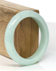 Baikalla Jewelry Jadeite Jade Bangle Bracelet Baikalla "Half Round" Green Jade Bangle Bracelet (54.61mm) 