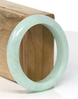 Baikalla Jewelry Jadeite Jade Bangle Bracelet Baikalla "Half Round" Green Jade Bangle Bracelet (54.61mm) 