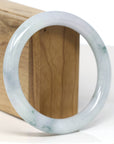 Baikalla Jewelry Jadeite Jade Bangle Bracelet Baikalla "Full Round" Icy Blue-Green Jade Bangle Bracelet (60.04mm) 