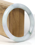 Baikalla Jewelry Jadeite Jade Bangle Bracelet Baikalla "Full Round" Icy Blue-Green Jade Bangle Bracelet (60.04mm) 