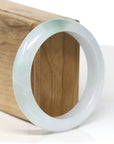 Baikalla Jewelry Jadeite Jade Bangle Bracelet Baikalla "Half Round" Icy Green Jade Bangle Bracelet (56.02mm) 
