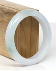 Baikalla Jewelry Jadeite Jade Bangle Bracelet Baikalla "Half Round" Icy Green Jade Bangle Bracelet (56.02mm) 