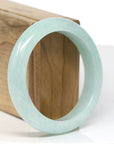 Baikalla Jewelry Jadeite Jade Bangle Bracelet Baikalla "Half Round" Green Jade Bangle Bracelet (56.83mm) 