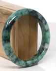 Baikalla Natural Green Jadeite Jade Bangle Bracelet (58.62mm) 
