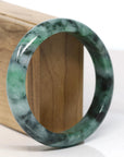 Baikalla Natural Green Jadeite Jade Bangle Bracelet (58.62mm) 