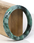 Baikalla Natural Green Jadeite Jade Bangle Bracelet (58.62mm) 
