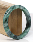 Baikalla Natural Green Jadeite Jade Bangle Bracelet (58.62mm) 