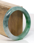 Baikalla "Half Round" Green Jadeite Jade Bangle Bracelet (56.11mm) 