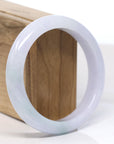 Baikalla "Half Round" Lavender Jadeite Jade Bangle Bracelet (59 mm) 