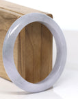 Baikalla Natural Purple Lavender Jadeite Jade Bangle Bracelet (56.9mm) 