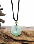 Baikalla "Good Luck Button" Jadeite Jade Lucky KouKou Pendant Necklace
