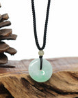 Baikalla "Good Luck Button" Jadeite Jade Lucky KouKou Pendant Necklace