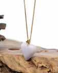Baikalla Lavender Jadeite Jade Love Heart Necklace Pendant