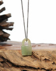Baikalla Genuine Ice Jadeite Jade Lock Necklace Pendant