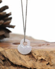 Baikalla Lavender Jadeite Jade Lock Necklace Pendant