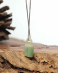 Baikalla Green Jadeite Jade Lock Necklace Pendant