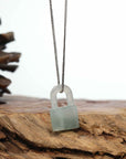Baikalla Lavender Jadeite Jade Lock Necklace Pendant