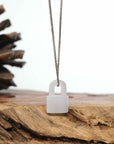 Baikalla Lavender Jadeite Jade Lock Necklace Pendant