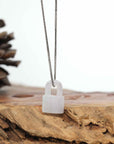 Baikalla Lavender Jadeite Jade Lock Necklace Pendant