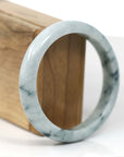 Baikalla Jewelry Jadeite Jade Bangle Bracelet Burmese Blue-Green Jade Jadeite Bangle Bracelet (59.45 mm)